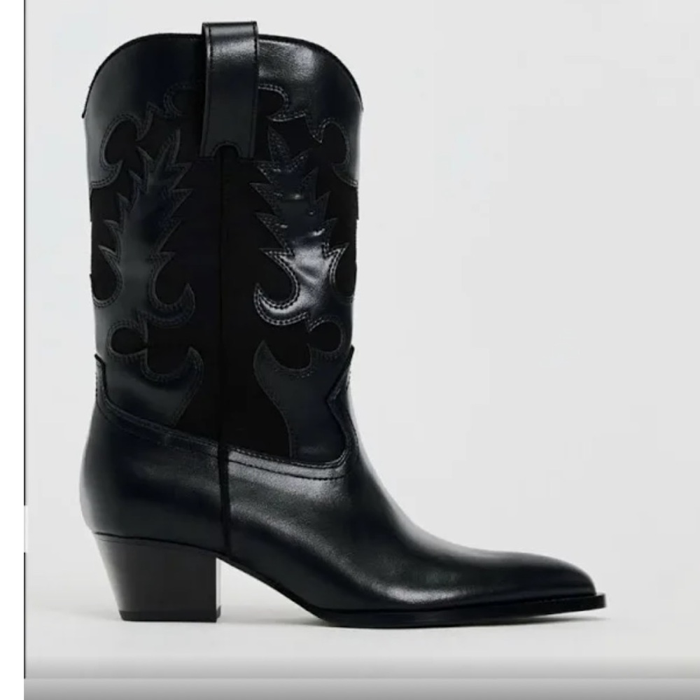 Brand new Zara black boots with tag size 37
